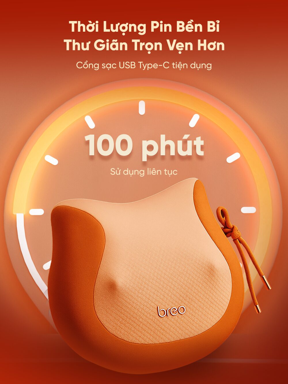 Gối Massage Đa Năng Breo Back 2F 35 10