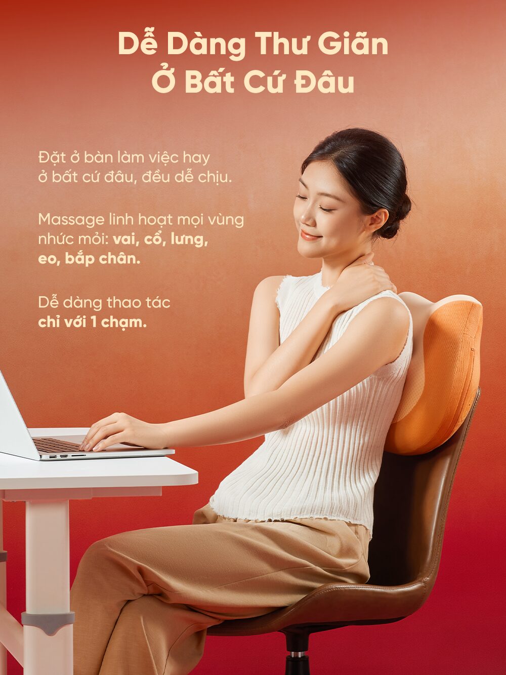 Gối Massage Đa Năng Breo Back 2F 28 3