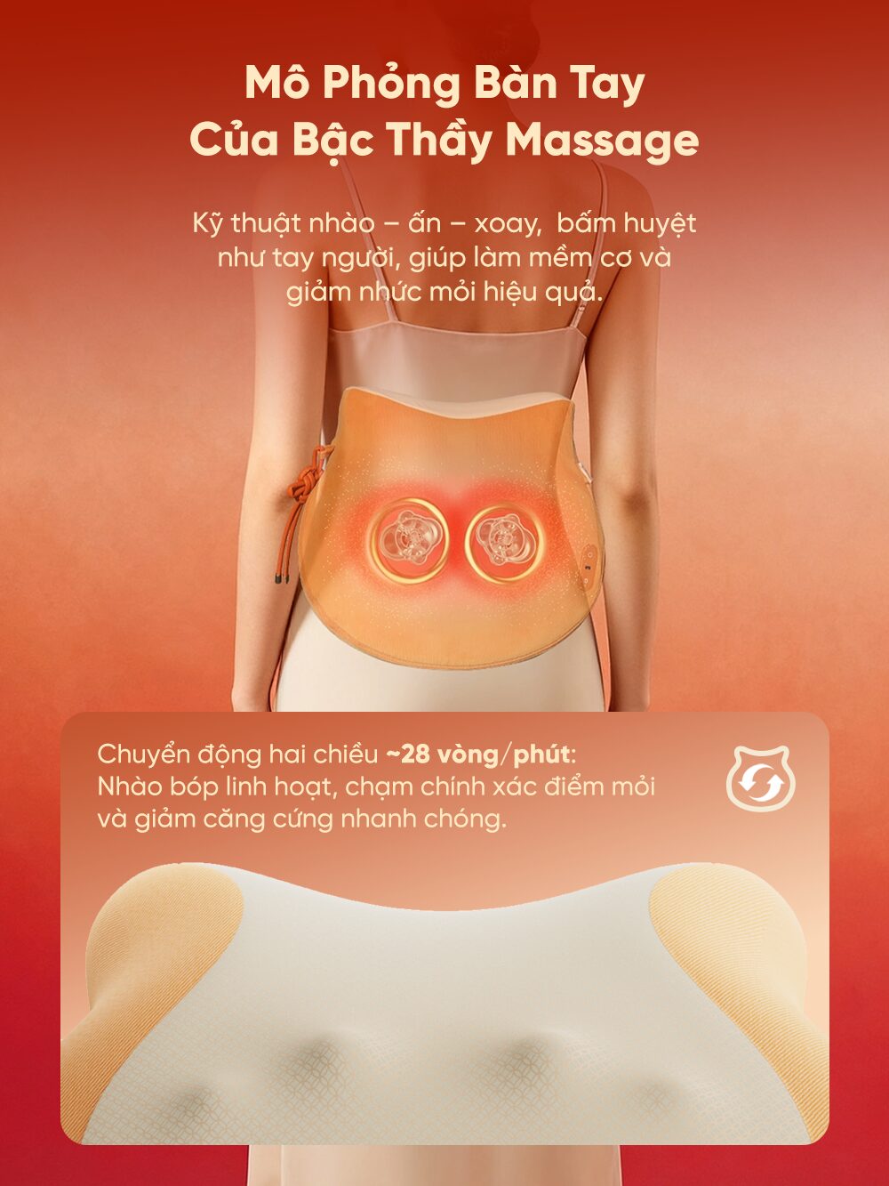 Gối Massage Đa Năng Breo Back 2F 31 6