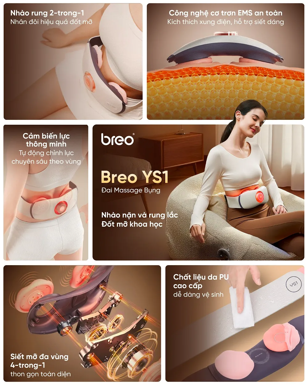 Máy Massage Mỡ Bụng Breo YS1 14 BREO BENTO YS1