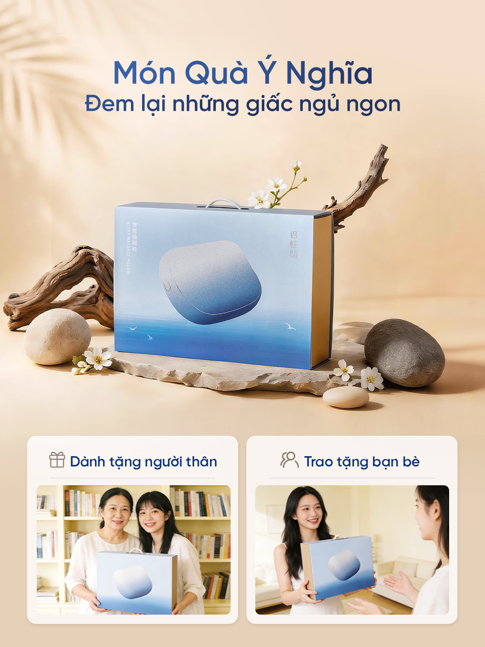 Gối Ngủ Massage Cổ Vai Gáy Breo PS1 Lite 28 10