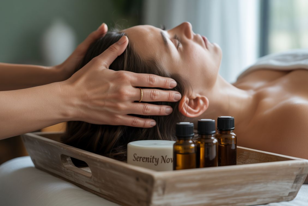 rung toc sau sinh massage da dau ket hop serum co thuc su giam rung toc 3